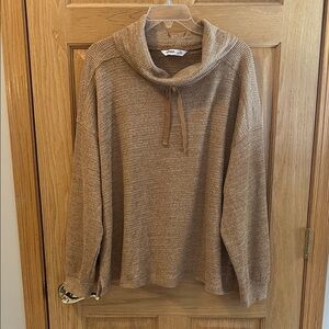 Sonoma Tan Cowl Neck Sweater